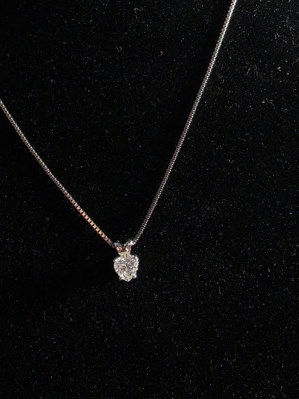 Moissanite Heart Shaped Pendant Necklace in 925 Sterling Silver - Picture 4 of 5